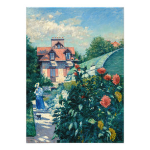 Gustave Caillebotte - Dahlien, Garten Fotodruck
