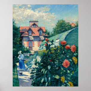 Gustave Caillebotte - Dahlien, Garten Poster