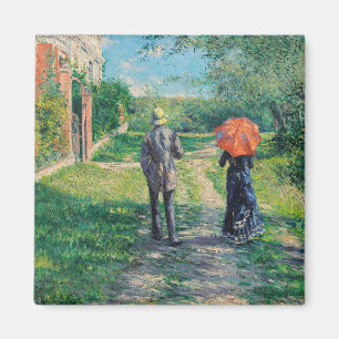Gustave Caillebotte - Der ansteigende Weg Magnet