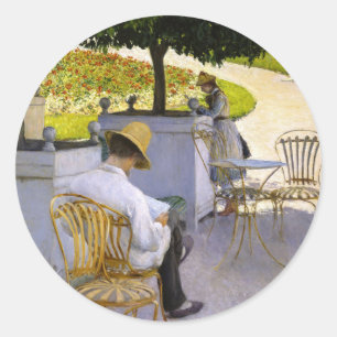 Gustave Caillebotte - Der Orangenbaum Runder Aufkleber