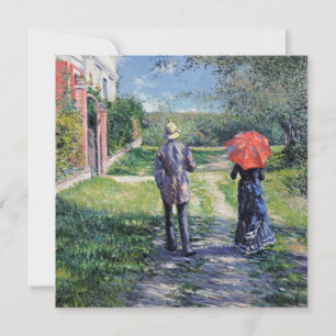 Gustave Caillebotte - Der Weg bergauf Feiertagskarte