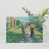 Gustave Caillebotte - Der Weg über die Alphill Dankeskarte (Stehend Vorderseite)