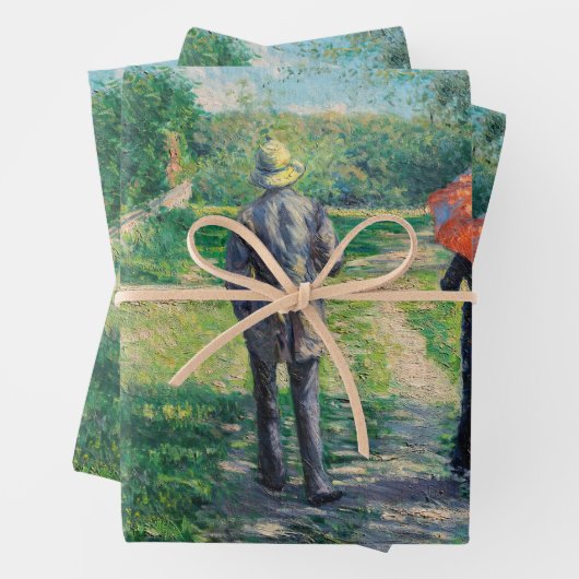 Gustave Caillebotte - Der Weg über die Alphill Geschenkpapier Set (Beispiel)