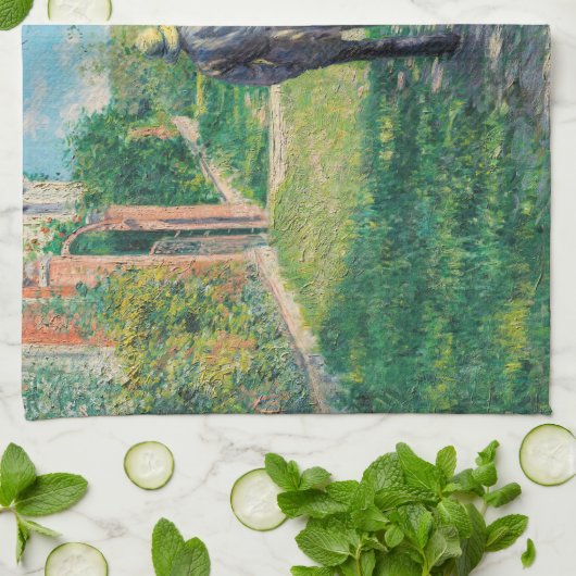 Gustave Caillebotte - Der Weg über die Alphill Geschirrtuch (Gefaltet)