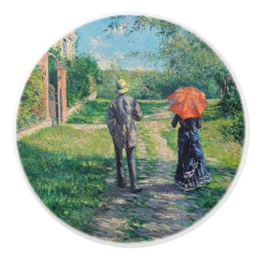 Gustave Caillebotte - Der Weg über die Alphill Keramikknauf (Vorderseite)