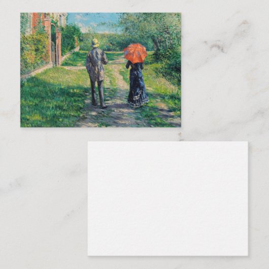 Gustave Caillebotte - Der Weg über die Alphill Mitteilungskarte (Vorne/Hinten)