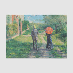 Gustave Caillebotte - Der Weg über die Alphill Seidenpapier