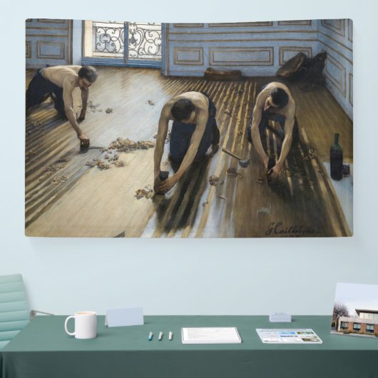 Gustave Caillebotte - Die Bodenschutzwesten Banner (Messe)