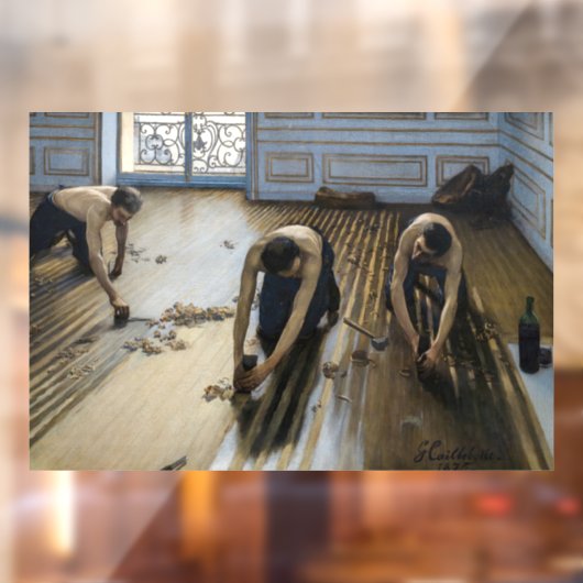 Gustave Caillebotte - Die Bodenschutzwesten Fensteraufkleber (Blatt 2)