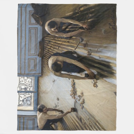 Gustave Caillebotte - Die Bodenschutzwesten Fleecedecke (Vorderseite)