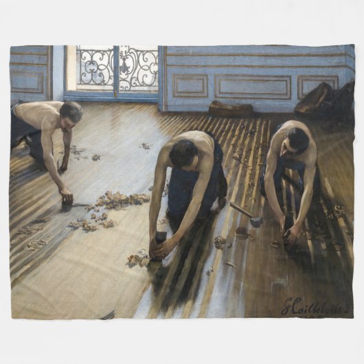Gustave Caillebotte - Die Bodenschutzwesten Fleecedecke (Vorderseite (Horizontal))
