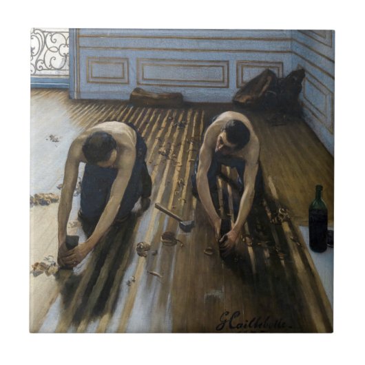 Gustave Caillebotte - Die Bodenschutzwesten Fliese (Vorderseite)