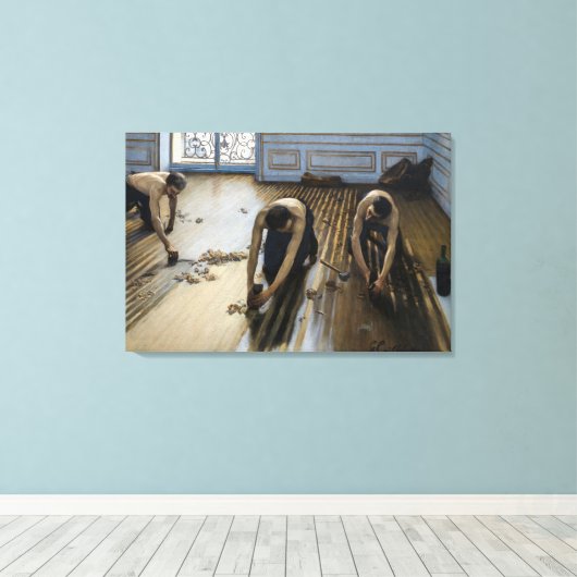 Gustave Caillebotte - Die Bodenschutzwesten Leinwanddruck (Insitu (Holzboden))