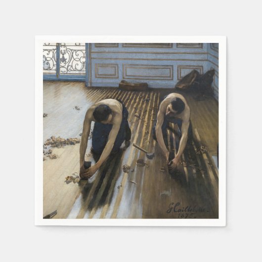 Gustave Caillebotte - Die Bodenschutzwesten Serviette (Vorderseite)