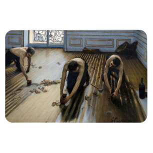Gustave Caillebotte - Die Parkettabschleifer Magnet