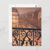 Gustave Caillebotte - Ein Balkon in Paris Postkarte (Vorne/Hinten)