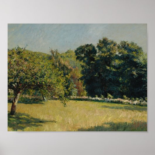 Gustave Caillebotte - Ein Garten in Trouville Poster (Vorne)