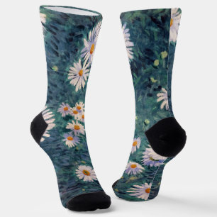 Gustave Caillebotte - Gänseblumenbeet, Detail Socken