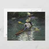 Gustave Caillebotte - Kanu auf dem Yerres Postkarte (Vorne/Hinten)