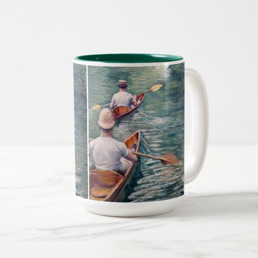 Gustave Caillebotte - Kanus auf den Yerres Zweifarbige Tasse (VorderseiteRechts)