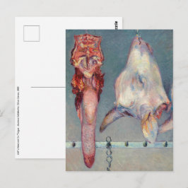 Gustave Caillebotte - Kopf des Kalbs und Ox-Zunge Postkarte