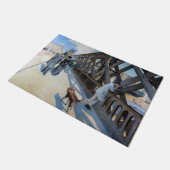 Gustave Caillebotte - Le Pont de l'Europe Fußmatte (Schrägansicht)