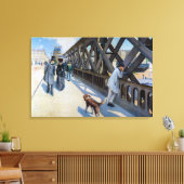 Gustave Caillebotte - Le Pont de l'Europe Leinwanddruck (Insitu (Wohnzimmer))