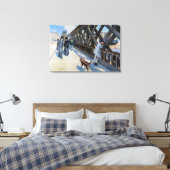 Gustave Caillebotte - Le Pont de l'Europe Leinwanddruck (Insitu (Schlafzimmer))