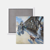Gustave Caillebotte - Le Pont de l'Europe Magnet (Vorderseite/Rückseite)