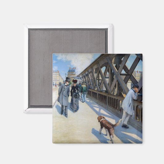 Gustave Caillebotte - Le Pont de l'Europe Magnet (Vorderseite/Rückseite)