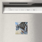 Gustave Caillebotte - Le Pont de l'Europe Magnet (In Situ (Geschirrspüler))