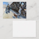 Gustave Caillebotte - Le Pont de l'Europe Mitteilungskarte (Vorne/Hinten)