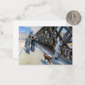 Gustave Caillebotte - Le Pont de l'Europe Mitteilungskarte (Vorderseite/Rückseite Beispiel)