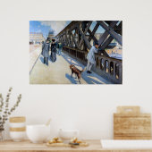 Gustave Caillebotte - Le Pont de l'Europe Poster (Küche)