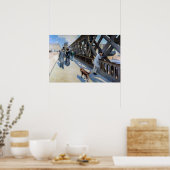 Gustave Caillebotte - Le Pont de l'Europe Poster (Küche)