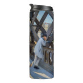 Gustave Caillebotte - Le Pont de l'Europe Thermosbecher (Nach rechts gedreht)