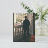 GUSTAVE CAILLEBOTTE - Mann am Fenster 1875 Postkarte (Stehend Vorderseite)