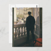 GUSTAVE CAILLEBOTTE - Mann am Fenster 1875 Postkarte (Vorne/Hinten)