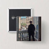 Gustave Caillebotte - Mann am Fenster Button (Vorne & Hinten)