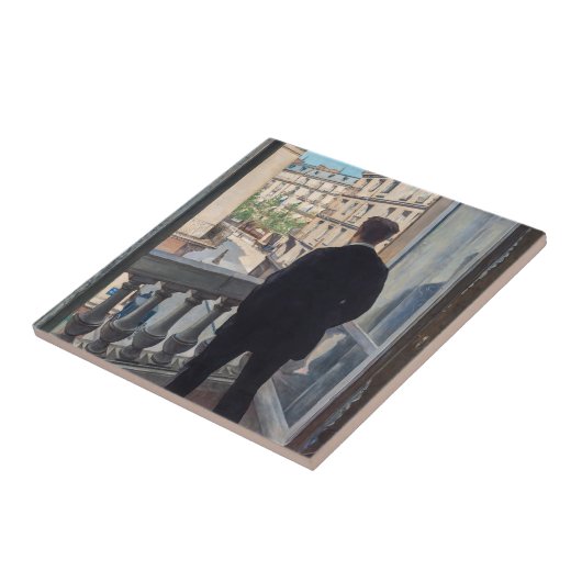 Gustave Caillebotte - Mann am Fenster Fliese (Seite)