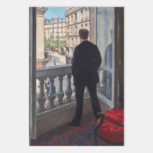 Gustave Caillebotte - Mann am Fenster Geschenkpapier Set