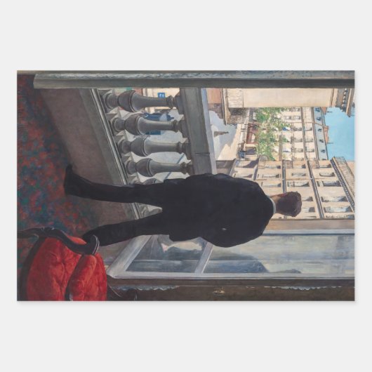 Gustave Caillebotte - Mann am Fenster Geschenkpapier Set (Vorderseite)