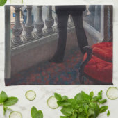 Gustave Caillebotte - Mann am Fenster Geschirrtuch (Gefaltet)