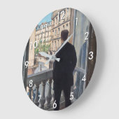 Gustave Caillebotte - Mann am Fenster Große Wanduhr (Winkel)