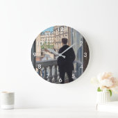 Gustave Caillebotte - Mann am Fenster Große Wanduhr (Zuhause)