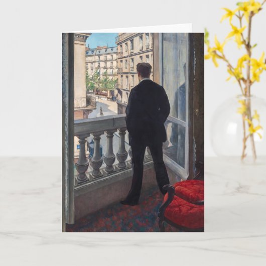 Gustave Caillebotte - Mann am Fenster Karte (Gelbe Blume)