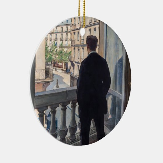 Gustave Caillebotte - Mann am Fenster Keramik Ornament (Rechts)
