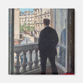 Gustave Caillebotte - Mann am Fenster Magnet (Vorne)