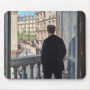 Gustave Caillebotte - Mann am Fenster Mousepad