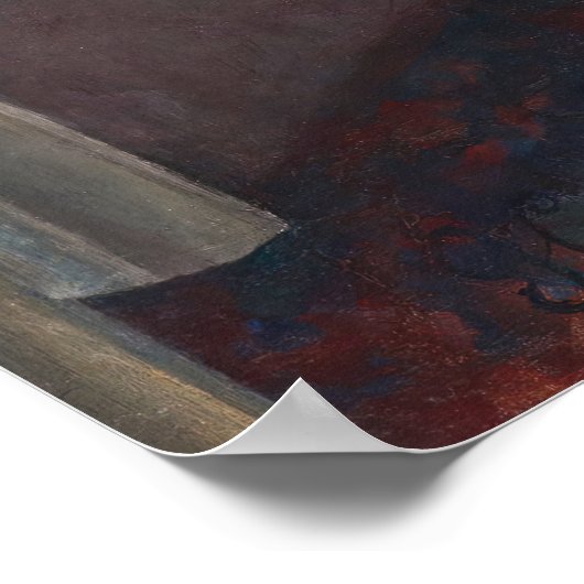 Gustave Caillebotte - Mann am Fenster Poster (Ecke)